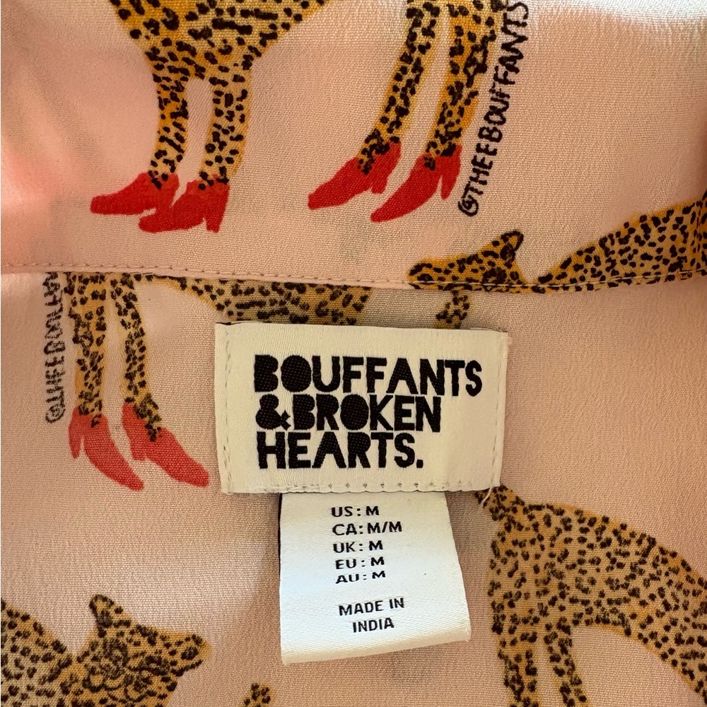 BOUFFANTS & BROKEN HEARTS High Heel Leopard Pajama Short Set - Picture 3 of 10